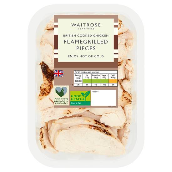 Waitrose British Cooked Chicken Flamegrilled Pieces