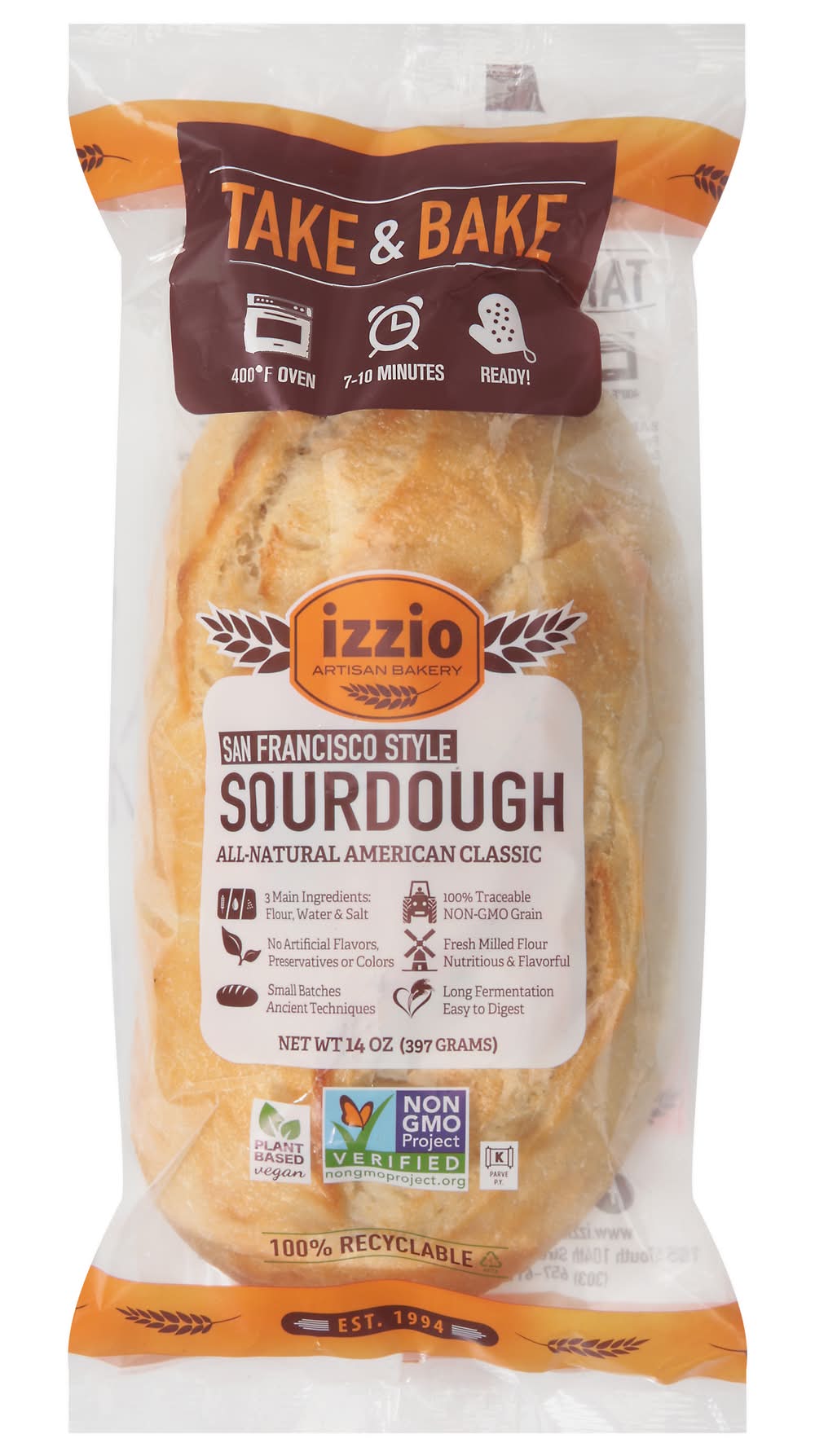 Izzio San Francisco Style Sourdough Bread (14 oz)