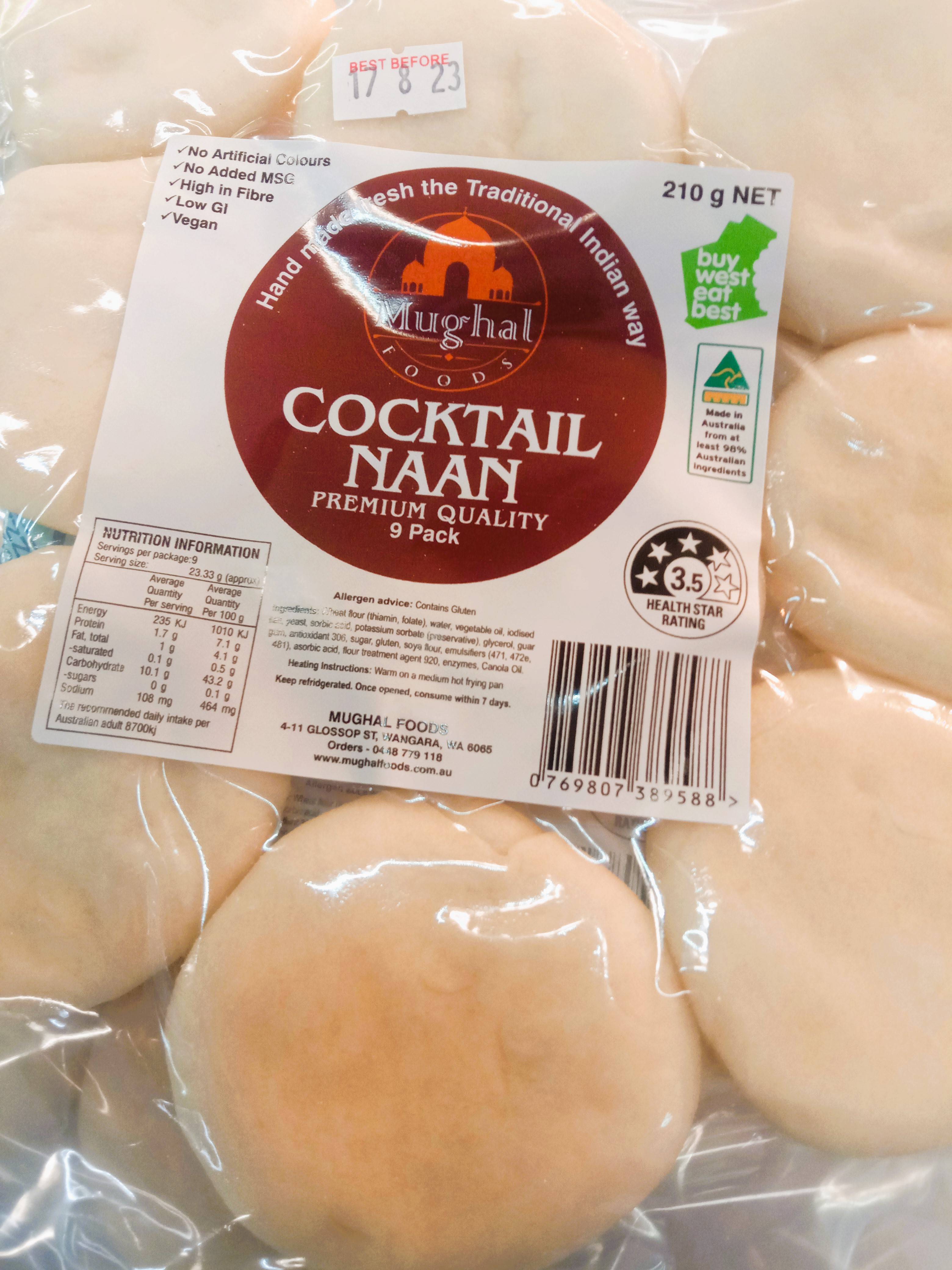 Mughal Foods Cocktaill Naan (9 Pack)