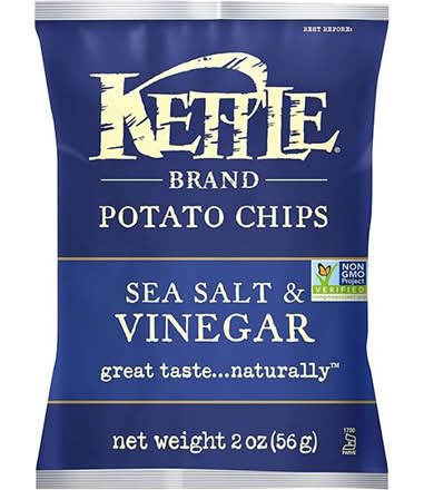 Kettle Brand Sea Salt & Vinegar Potato Chips 2oz Bag