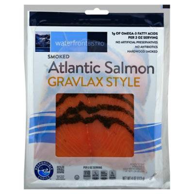 Waterfront Bistro Salmon Gravlax Style Smoked - 4 Oz