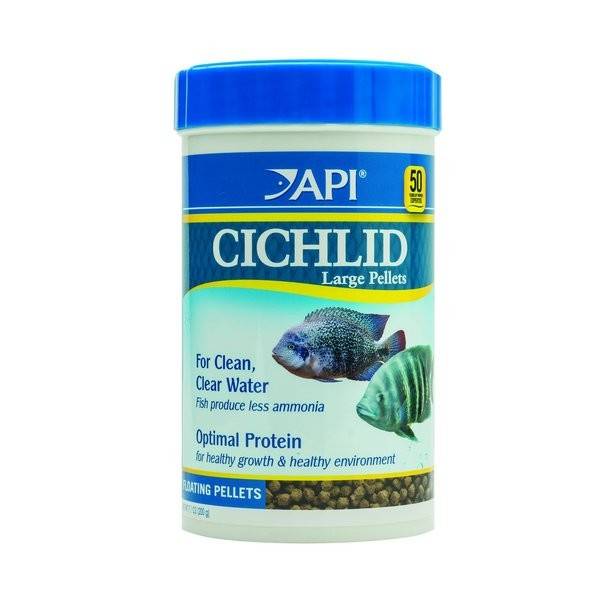 API Cichlid Large Pellet Fish Food, 7.1 Ounces