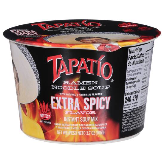 Tapatio Extra Spicy Flavor Ramen Noodle Soup (3.7 oz)
