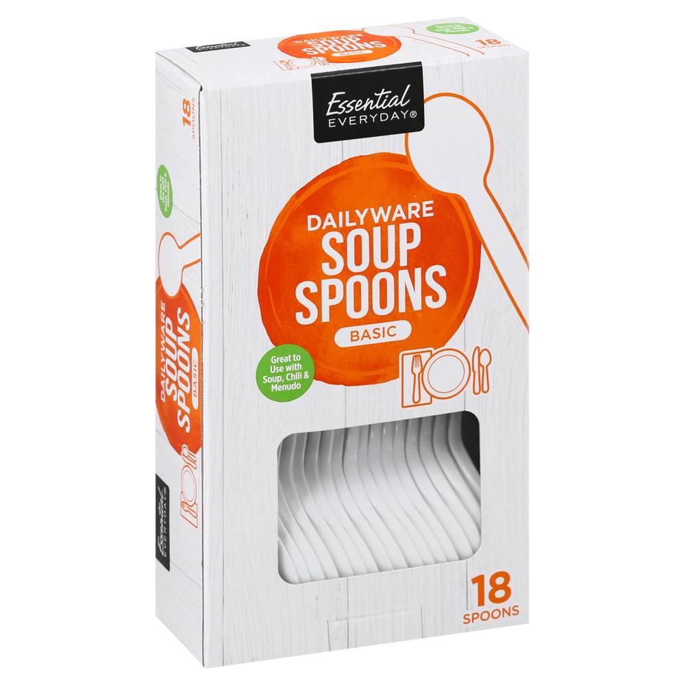 Essential Everyday Basic Soup Spoons (18 ct)