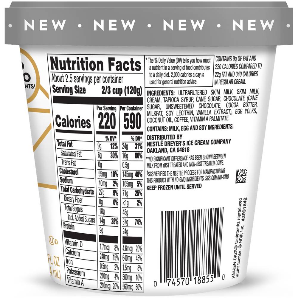 Haagen Heaven Cold Brew Espresso Chip Light Ice Cream (14.6 oz)