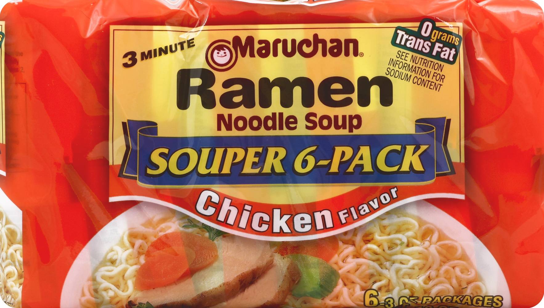 Maruchan Ramen Noodle Soup Souper, Chicken (3 oz, 6 ct)