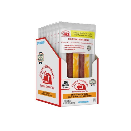 Country Fresh Smoked Beef Sticks & Colby Cheese 3 oz
