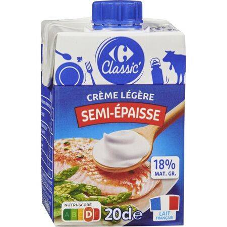 Carrefour - Crème légère semi-épaisse