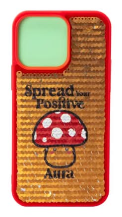iPhone 15 Plus®/14 Pro Max® Reversible Sequin Phone Case Mushroom