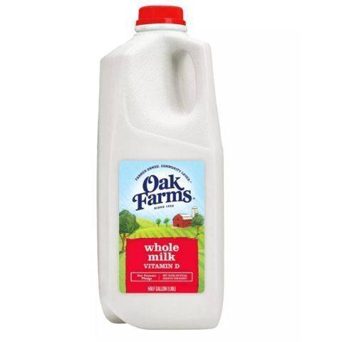 Oak Farms Whole Milk Half Gallon