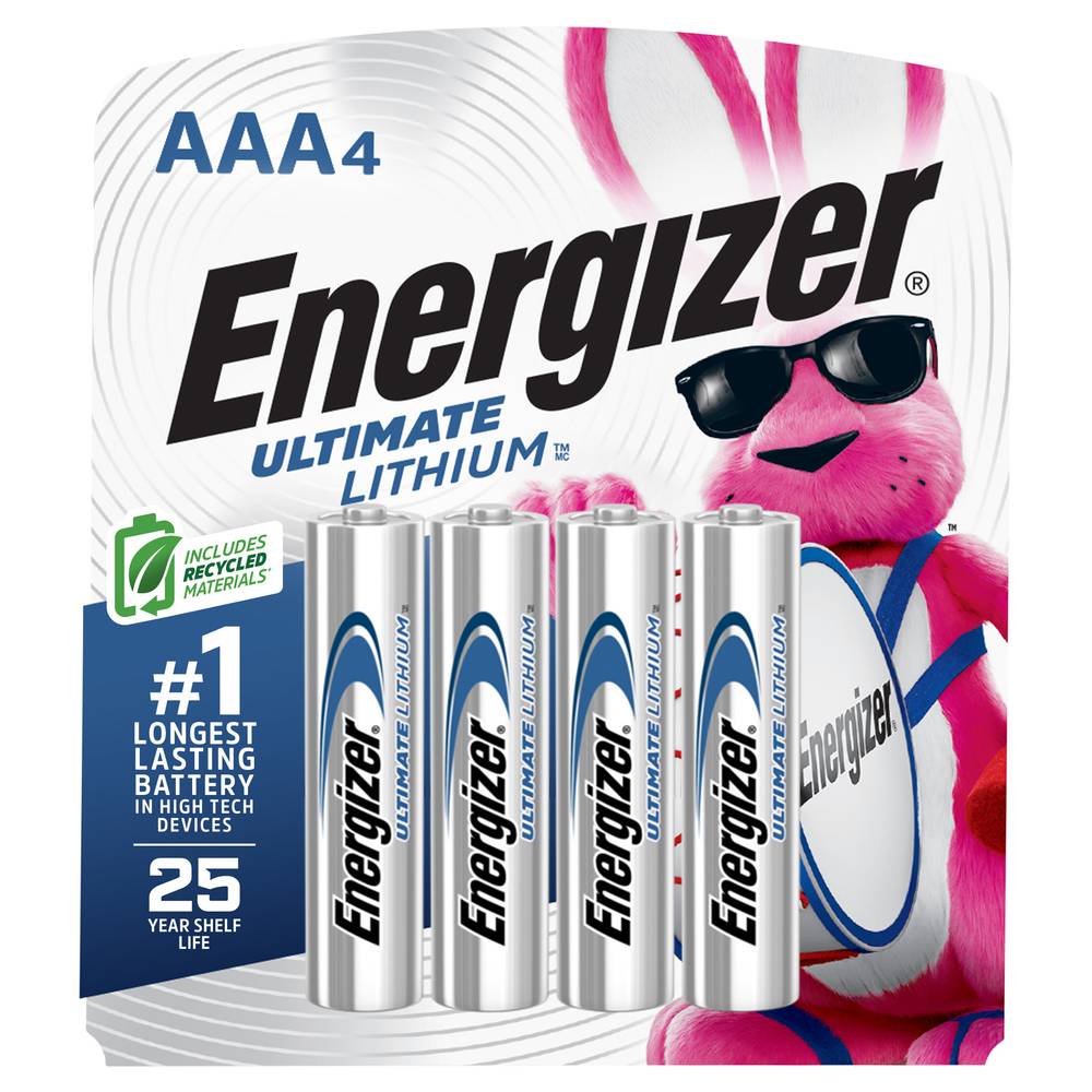 Energizer Ultimate Lithium Batteries, AAA (4 ct)