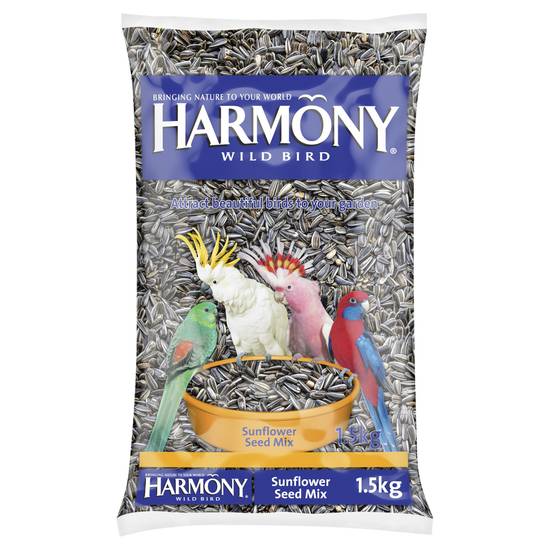 Harmony Wild Birds Dry Bird Seed Sunflower Seed Mix Pouch 1.5kg