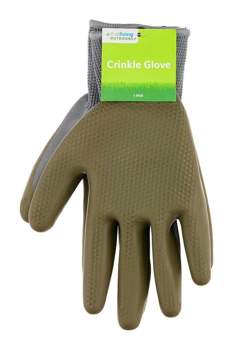 Trueliving Outdoors Rubber Coated Crinkle Gloves 1 Pair