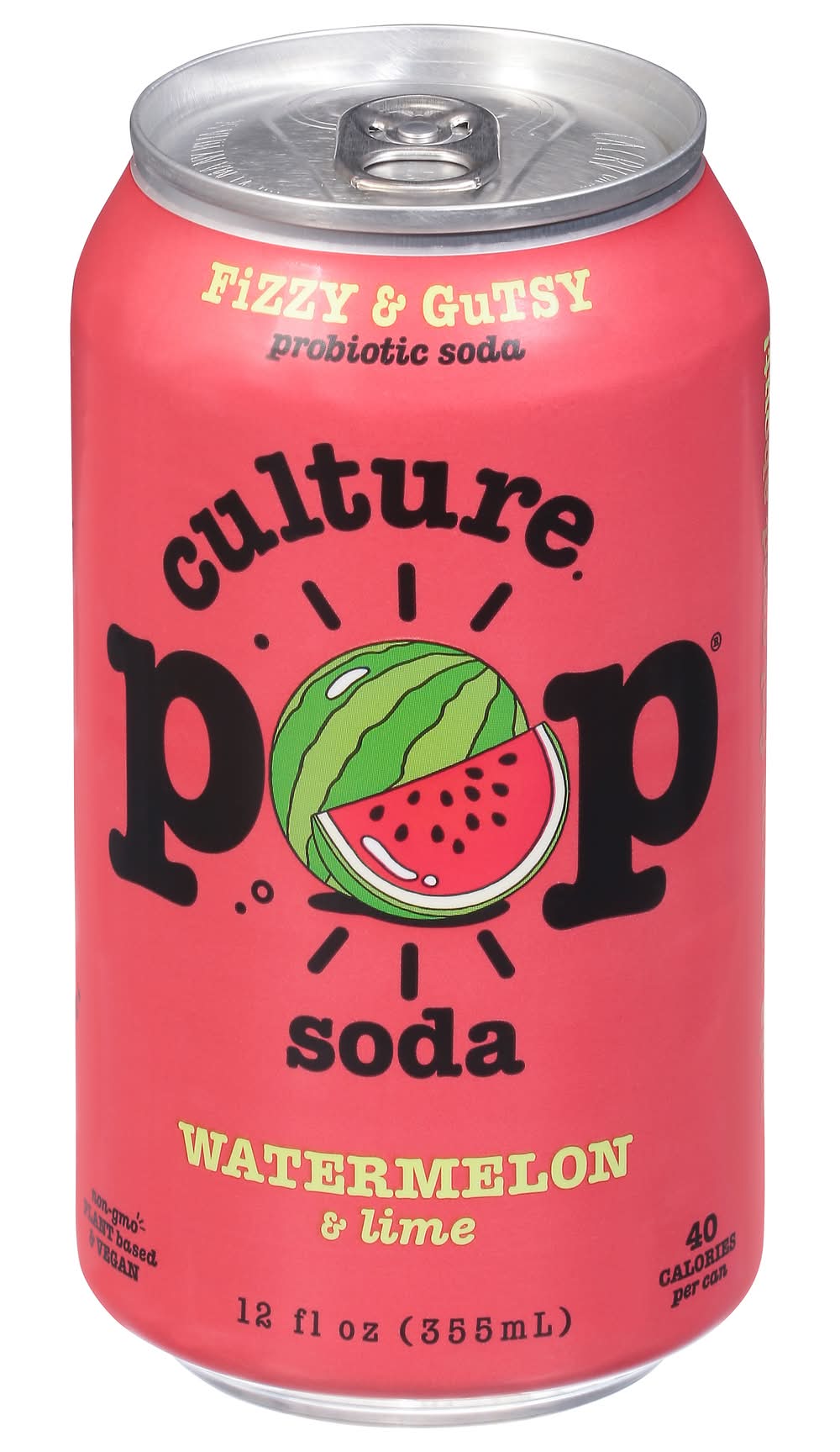 Culture Pop Probiotic Fruit Soda, Watermelon & Lime (12 fl oz)