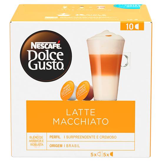 Nescafé café em cápsula dolce gusto latte macchiato (10 cápsulas)