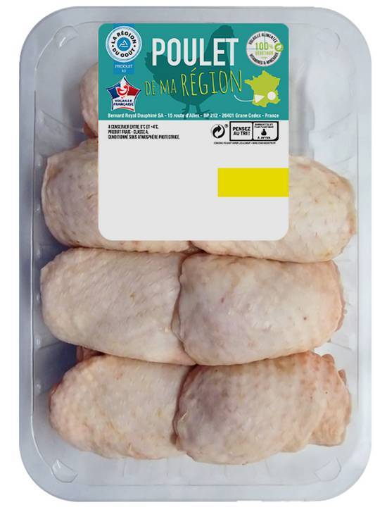 Hauts de cuisse de poulet 1kg poids fixe sat