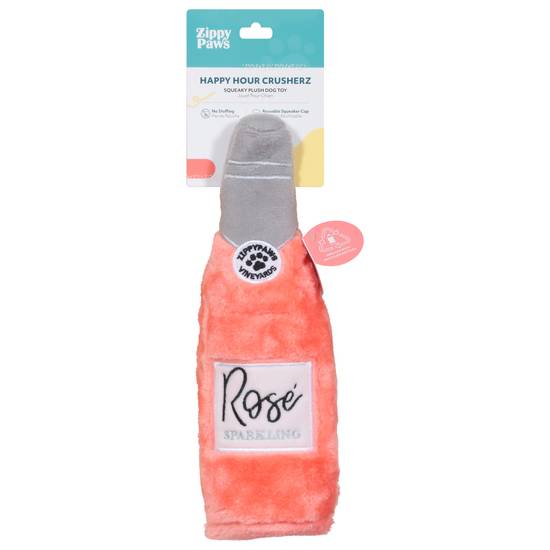 Zippy Paws Rose Happy Hour Crusherz Squeaky Plush Dog Toy
