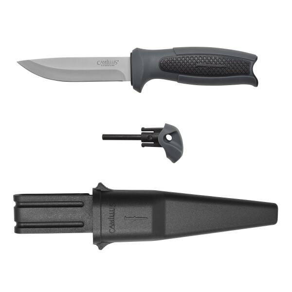 Camillus Felix Fixed Blade Knife With Fire Starter and Sheath