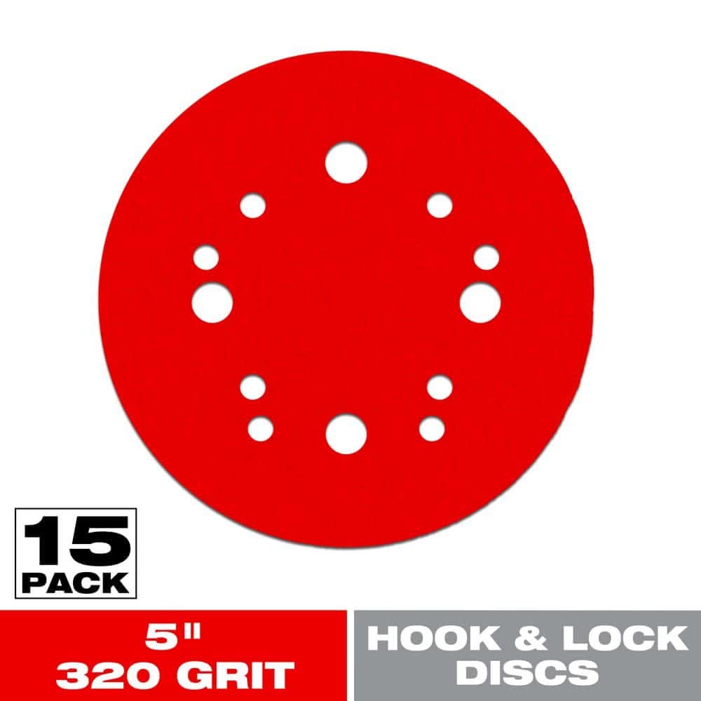 Diablo 5 In. 320-Grit Hook And Lock Ros Sanding Discs