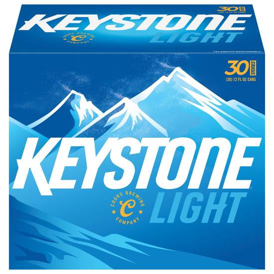 Keystone American Lager Light Beer (30 pack, 12 fl oz)
