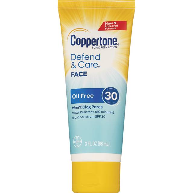 Coppertone Oil Free Faces Sunscreen Lotion SPF 30 (Tube)