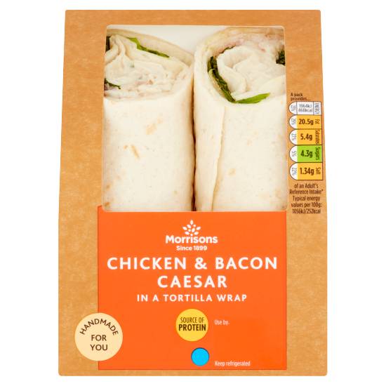 Morrisons Chicken & Bacon Caesar in a Tortilla Wrap (2 pack)