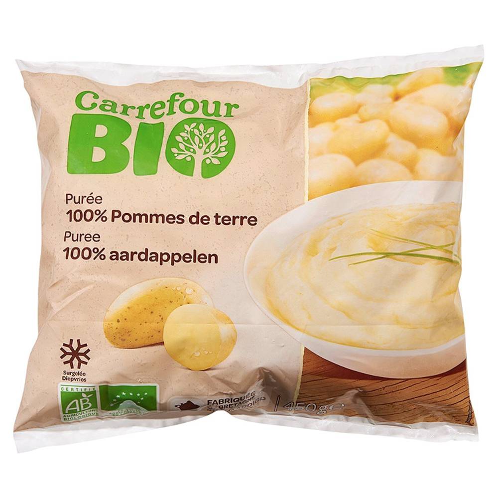 Carrefour - Purée de pommes de terre bio (450g)