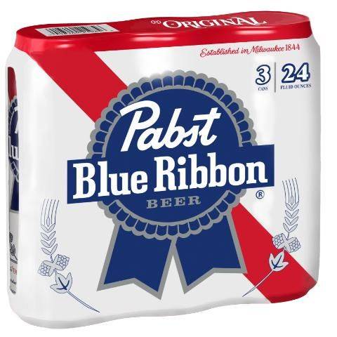 Pabst Blue Ribbon 3 Pack 24oz Can
