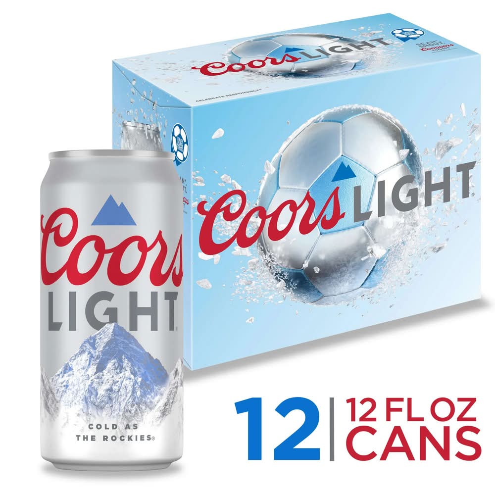 Coors Light American Style Light Lager Beer (12 x 12 fl oz)