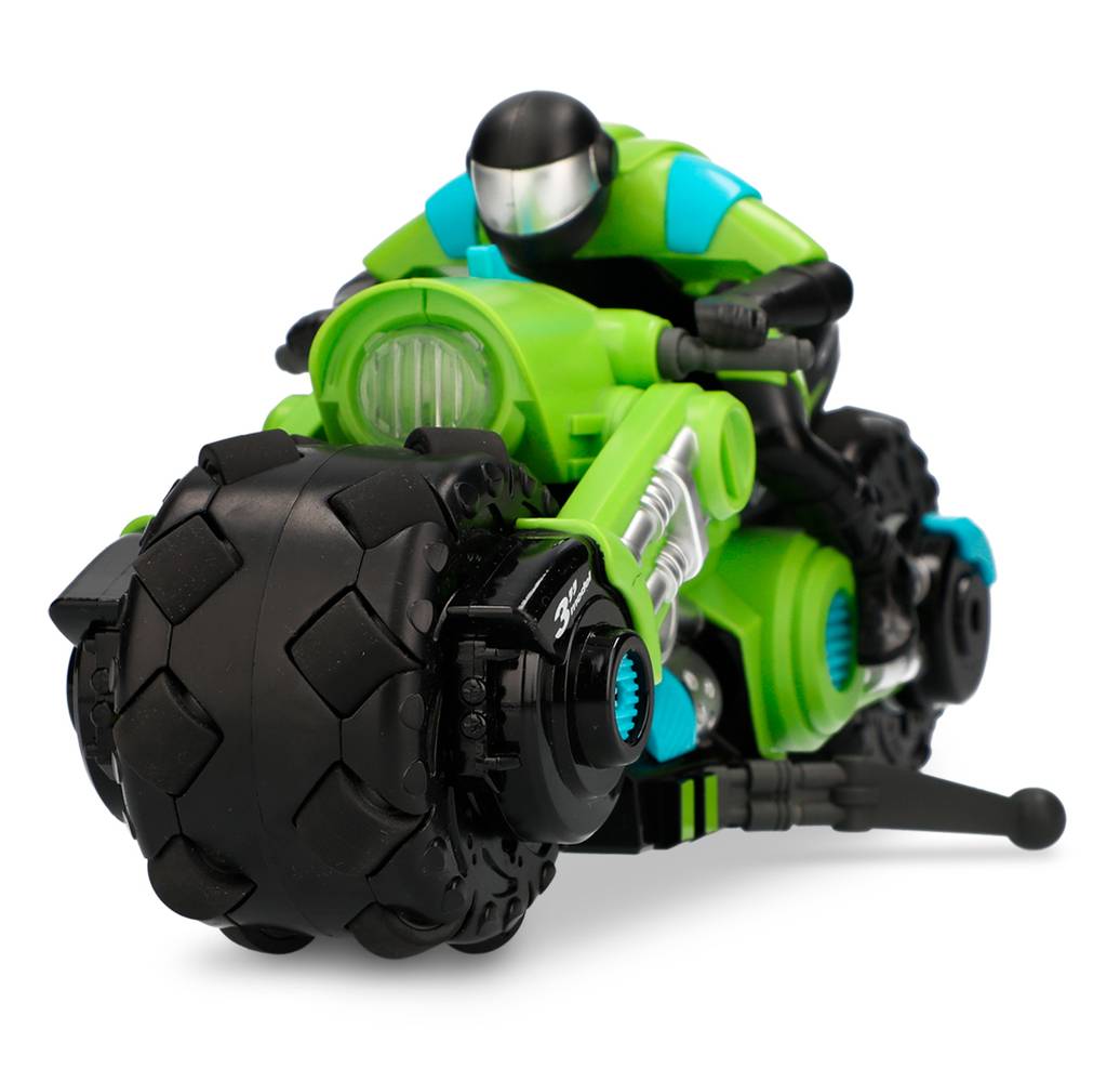 RadioShack · Motocicleta verde a escala 1:10