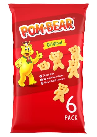 Pom-Bear Original, Potato Snacks (6 x 13g)