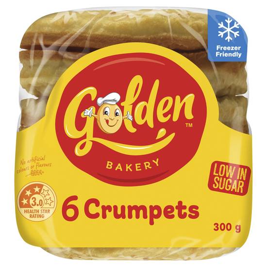 Golden Crumpets Round (6 Pack) 300g