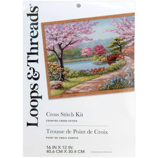 Blossom Garden Counted Cross Stitch Kit By Loops & Threads