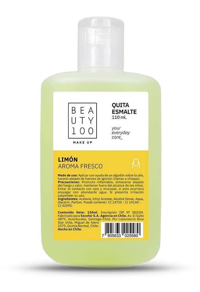 Quitaesmalte Limon 110ml Beauty100