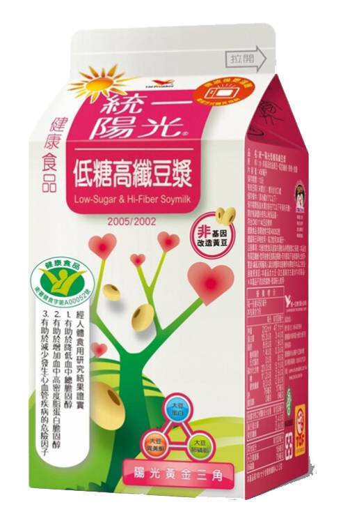 *統一陽光低糖高纖豆漿400Ml(盒)