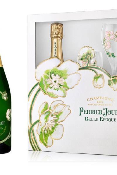 Perrier-Jouët Belle Epoque Brut Champagne Gift Set With Two Glasses (750ml)