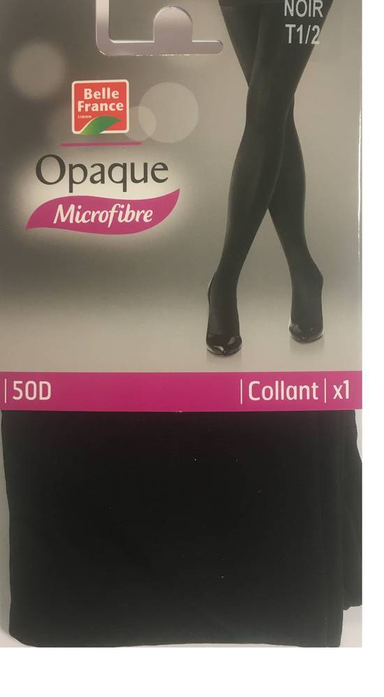 Collant opaque 50d t1/2 noir