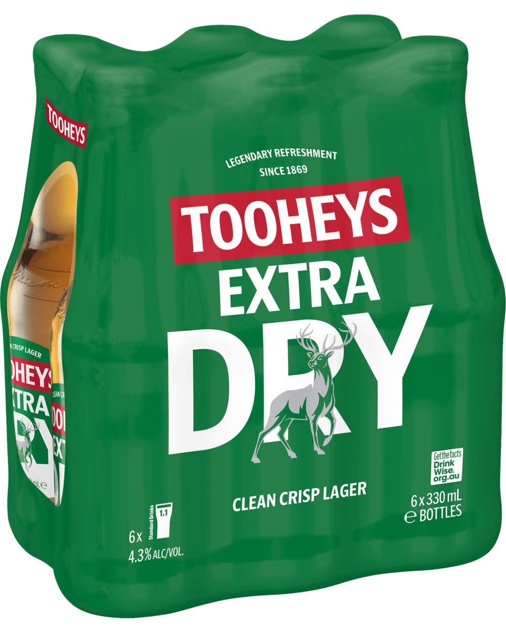 Tooheys Extra Dry Bottles 6x330mL