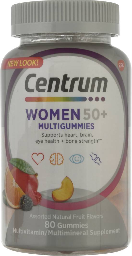 Centrum Women 50+ Multivitamin Multimineral Supplement (80 gummies)