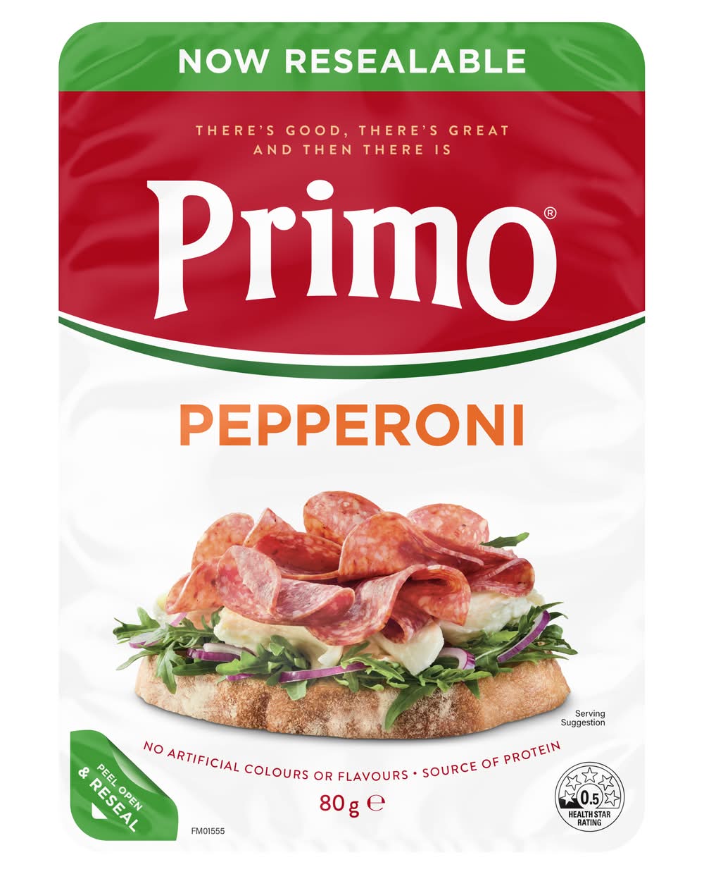 Primo Thinly Sliced Pepperoni Hot Salami (80g)