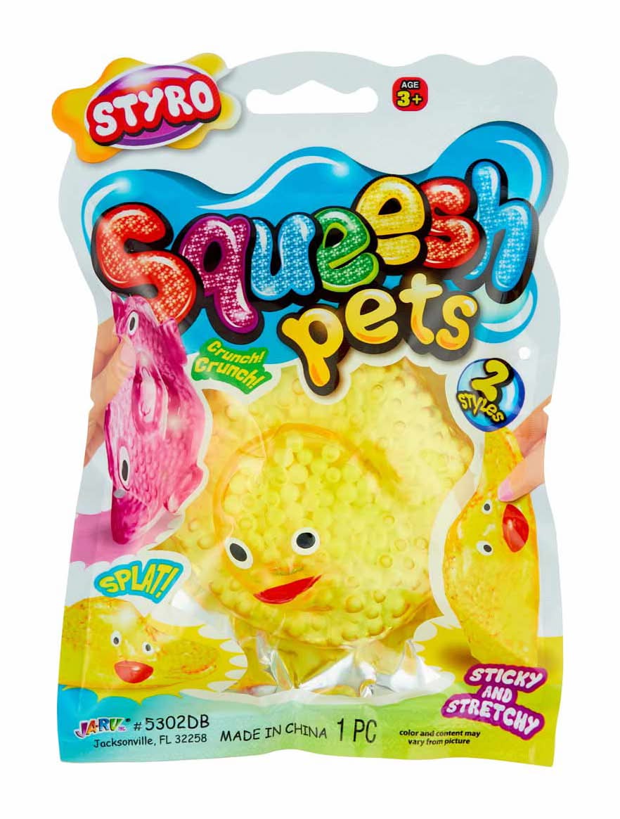 JA-RU Stress Pets or Balls Squeeze Toy Age 3+, Assorted