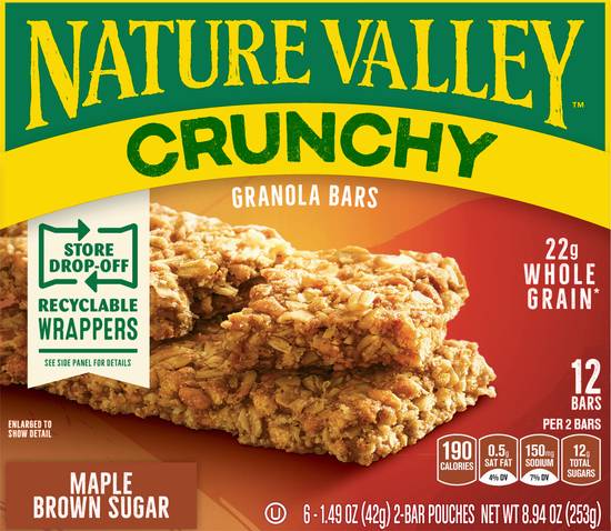Nature Valley Crunchy Maple Brown Sugar Granola Bars (6 ct)