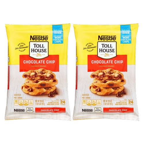 Nestle Toll House Ready To Bake Dough Chocolate Chip Cookie