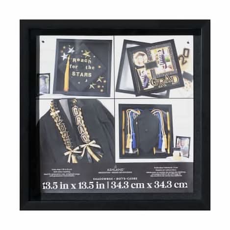 13.5" X 13.5" Black Shadowbox, Graduation By Ashland
