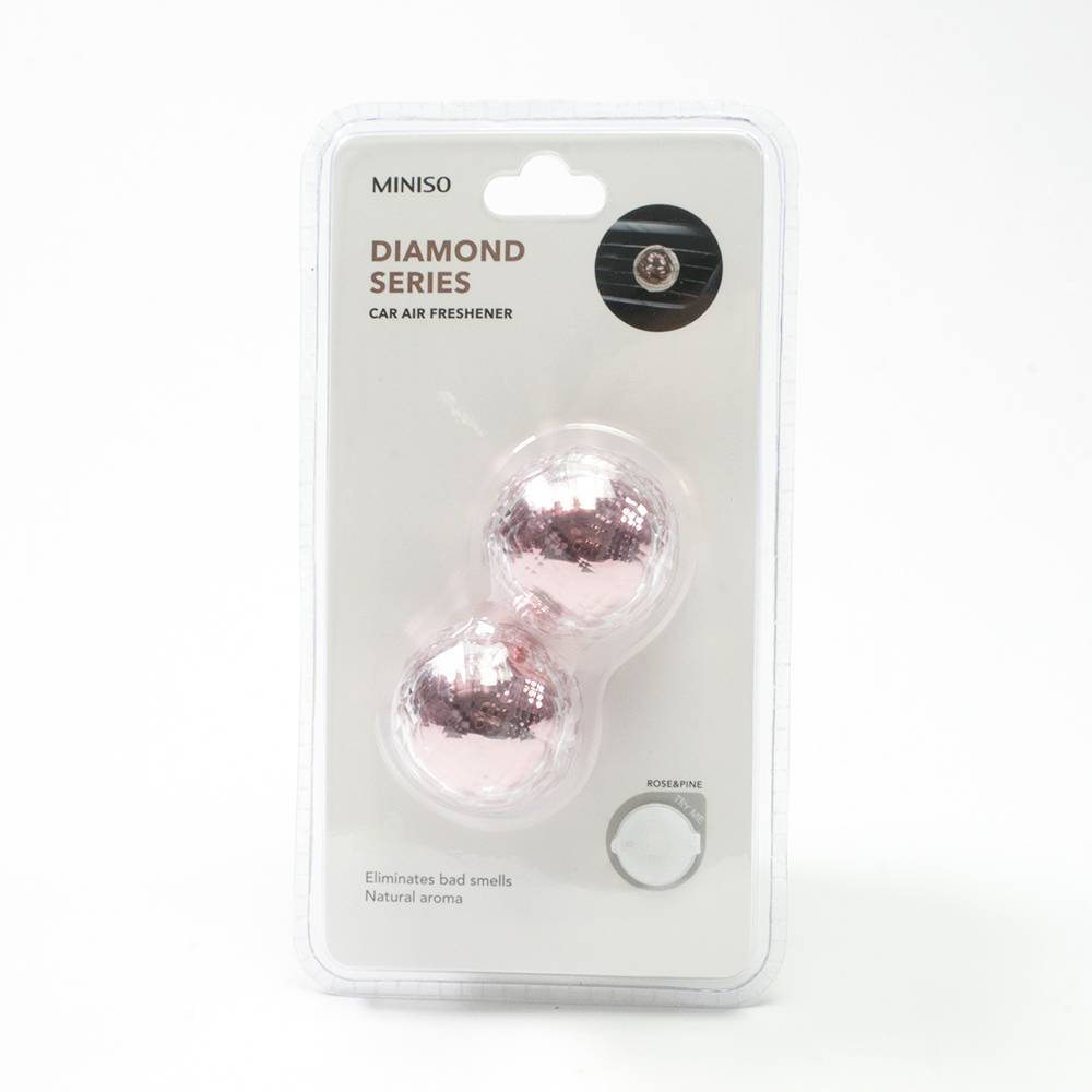 Miniso · Aromatizante para auto diamond rosa