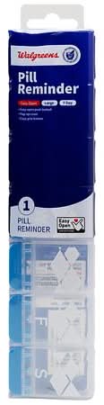 Walgreens 7-Day Pill Reminder With Push Button Large