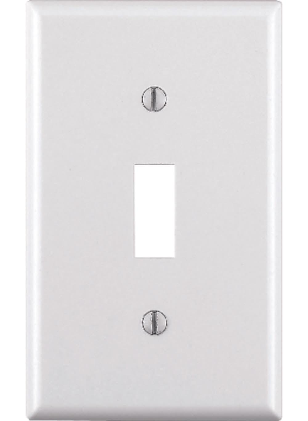 Leviton White 1 Gang Thermoset Plastic Toggle Wall Plate 1 Pk