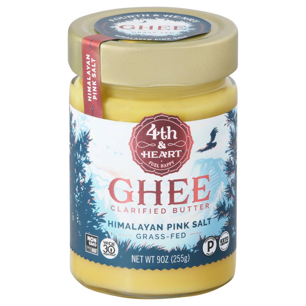 4th & Heart Clarified Ghee Butter, Himalayan Pink Salt (9 oz)