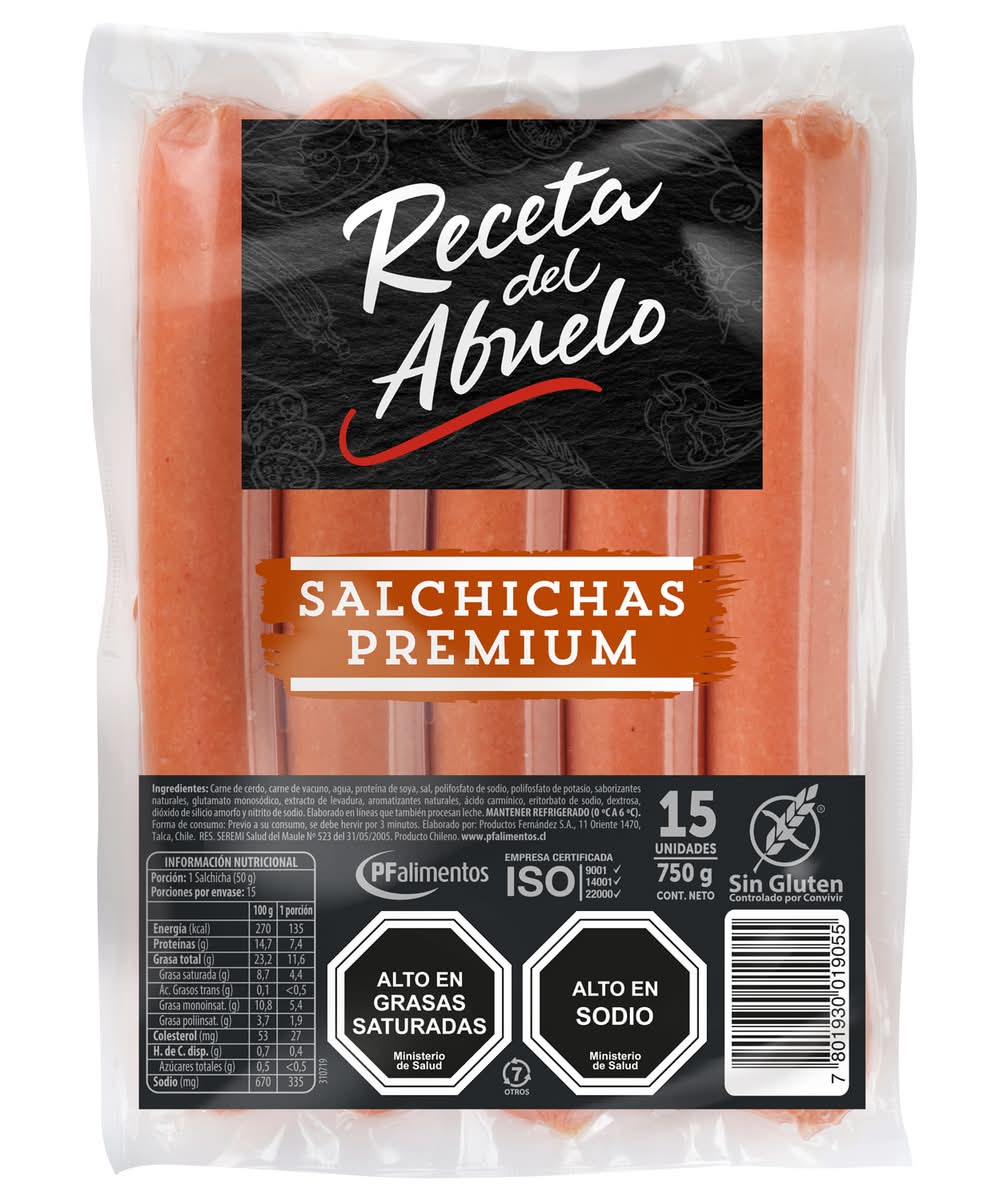 Receta del Abuelo · Salchichas premium (15 un)