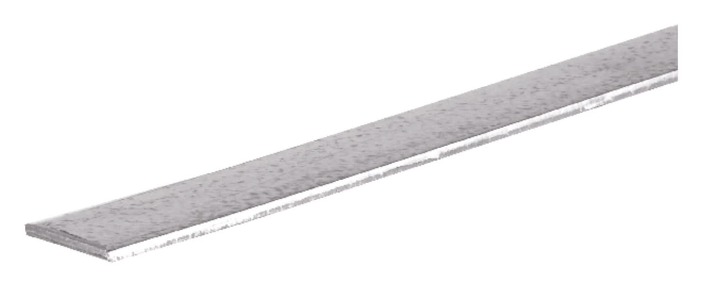 Steelworks 0.125 In. X 1 In. W X 48 In. L Galvanized Steel Flat Bar